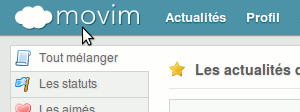 L'interface de Movim